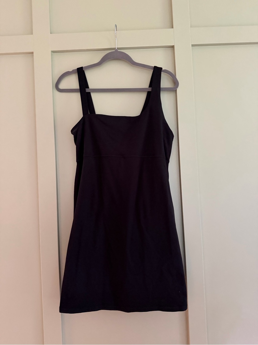 aerie Black Square-Neck Mini Dress